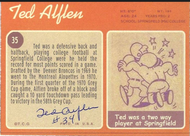 Ted Alflen - Montreal Alouettes