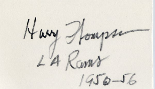 Harry Thompson - Los Angeles Rams