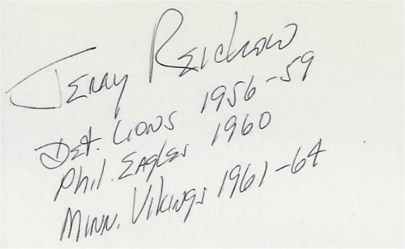 Jerry Reichow - Detroit Lions