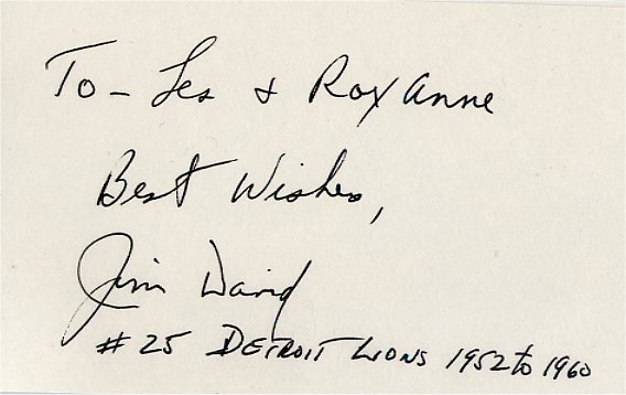 Jim David - Detroit Lions