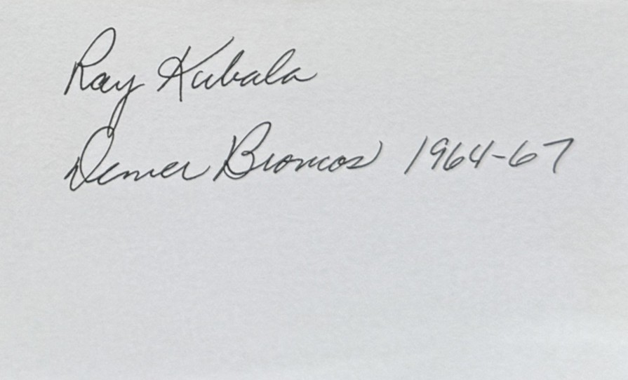 Ray Kubala - Denver Broncos