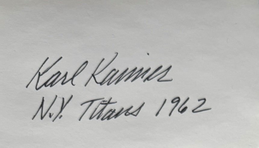 Karl Kaimer - New York Titans