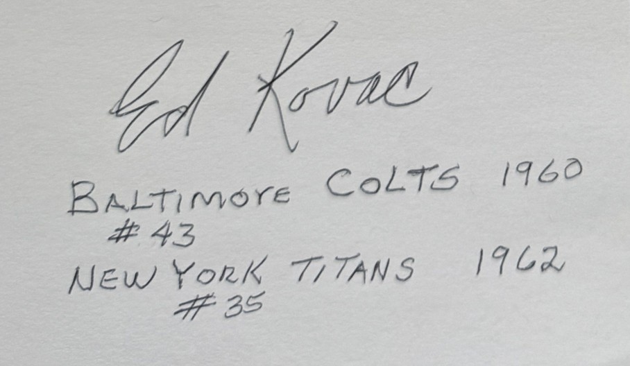 Ed Kovac - Baltimore Colts