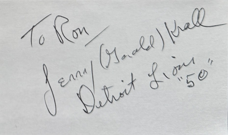 Gerry Krall - Detroit Lions