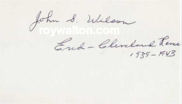 Johnny Wilson - Cleveland Rams