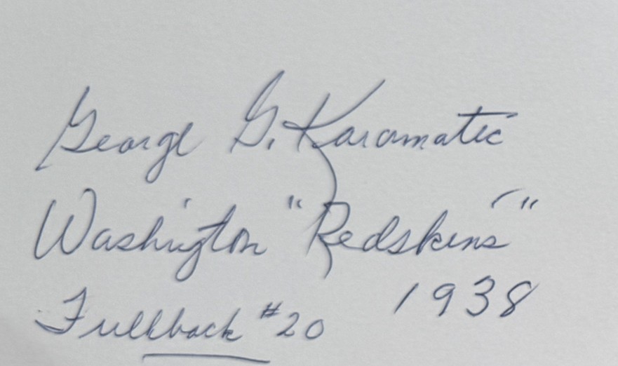 George Karamatic - Washington Redskins