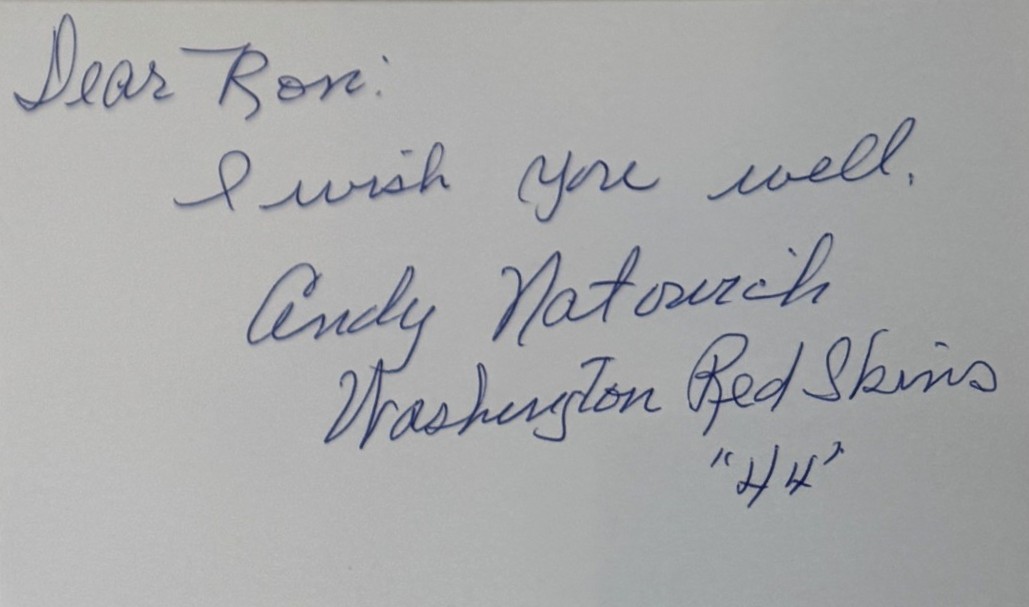Andy Natowich - Washington Redskins
