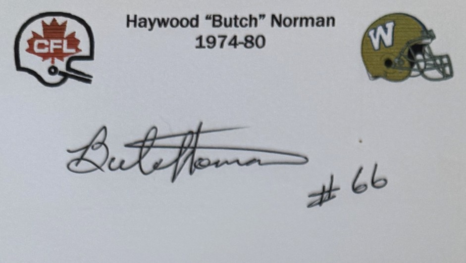 Butch Norman - Winnipeg Blue Bombers