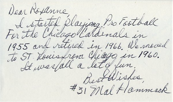 Mal Hammack - Chicago Cardinals