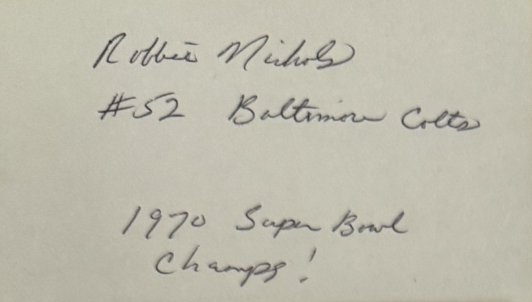 Robbie Nichols - Baltimore Colts