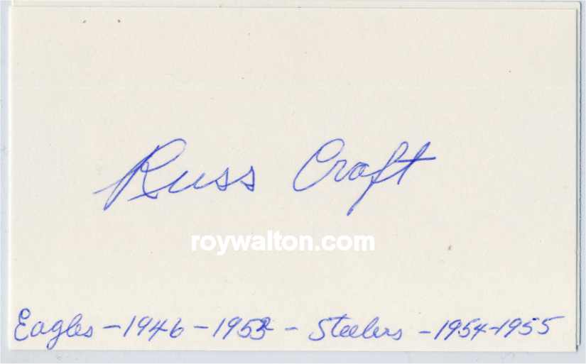 Russ Craft - Philadelphia Eagles