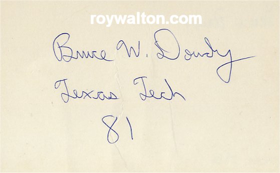 Bruce Dowdy - Texas Tech Red Raiders