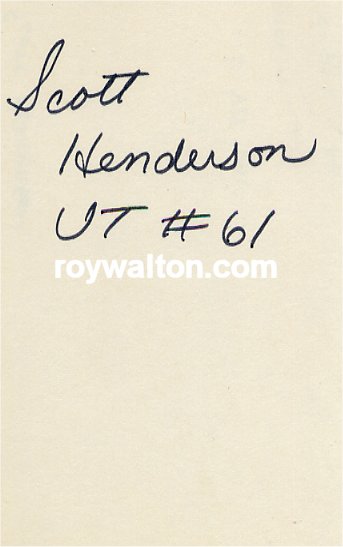 Scott Henderson - Texas Longhorns