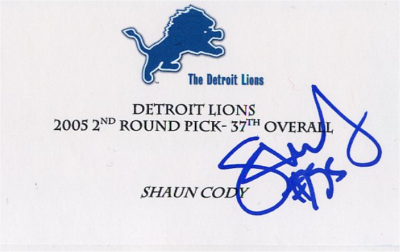 Shaun Cody - Detroit Lions