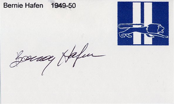 Barnie Hafen - Detroit Lions