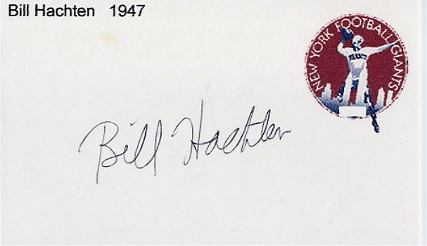 Bill Hachten - New York Giants