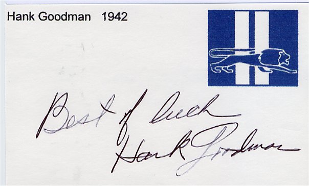 Hank Goodman - Detroit Lions