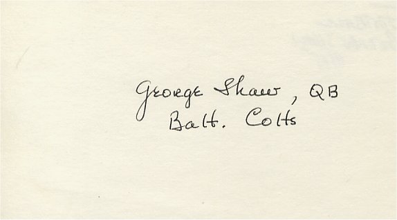 George Shaw - Baltimore Colts