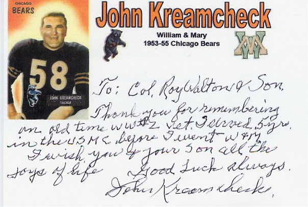 John Kreamcheck - Chicago Bears