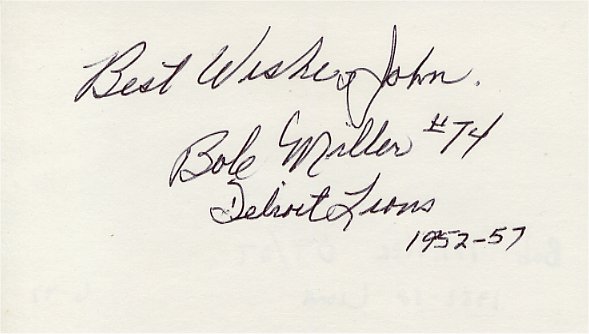 Bob Miller - Detroit Lions