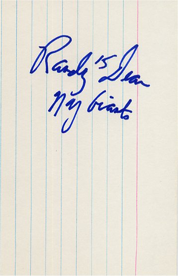 Randy Dean - New York Giants