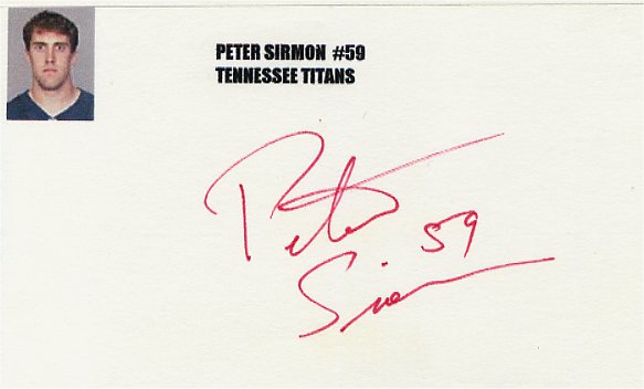 Peter Sirmon - Tennessee Titans