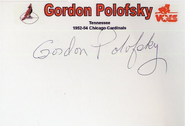 Gordon Polofsky - Chicago Cardinals