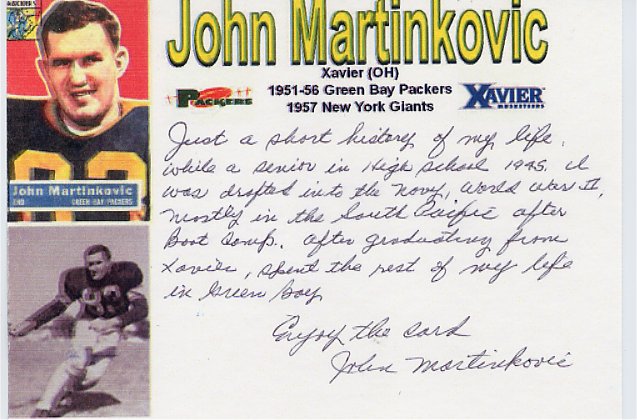 John Martinkovic - Green Bay Packers