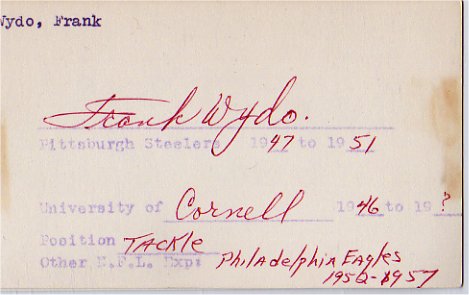 Frank Wydo - Philadelphia Eagles