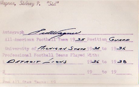 Sid Wagner - Detroit Lions