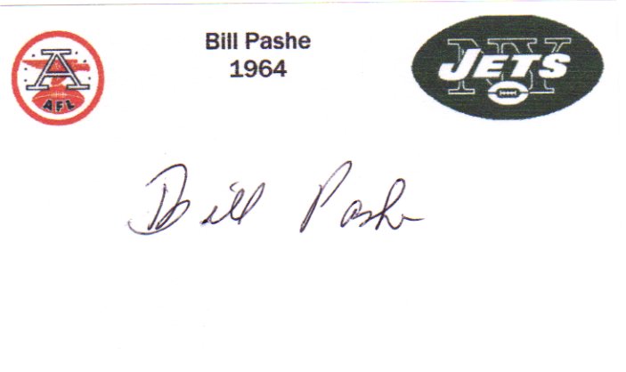 Bill Pashe - New York Jets
