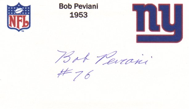 Bob Peviani - New York Giants