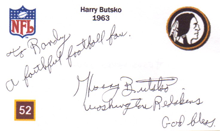 Harry Butsko - Washington Redskins