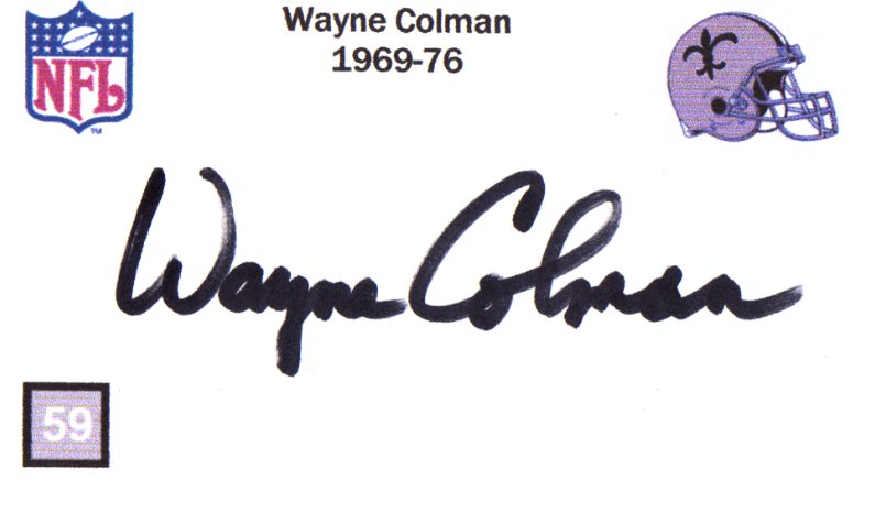 Wayne Colman - New Orleans Saints