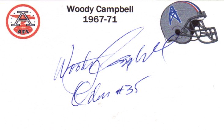 Woody Campbell - Houston Oilers