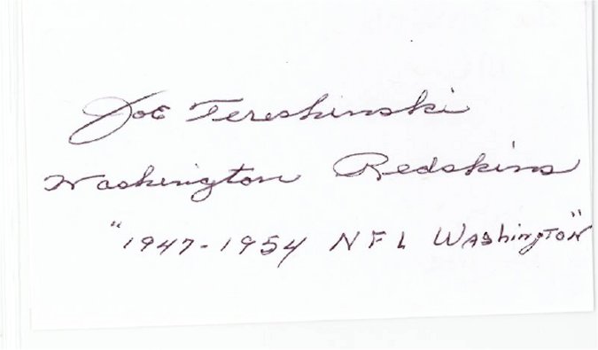 Joe Tereshinski - Washington Redskins
