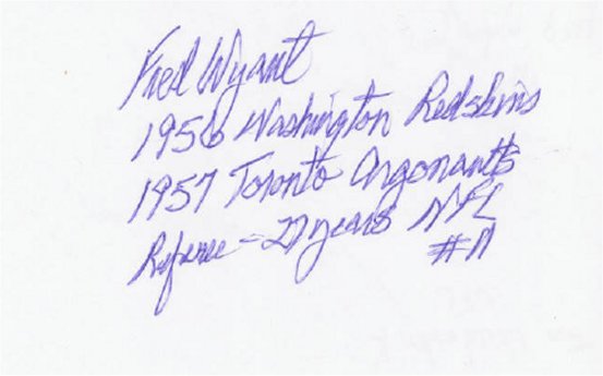 Fred Wyant - Washington Redskins