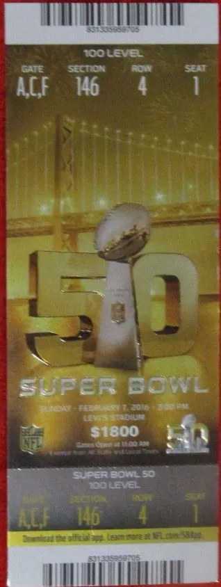 Super Bowl T          Ticket