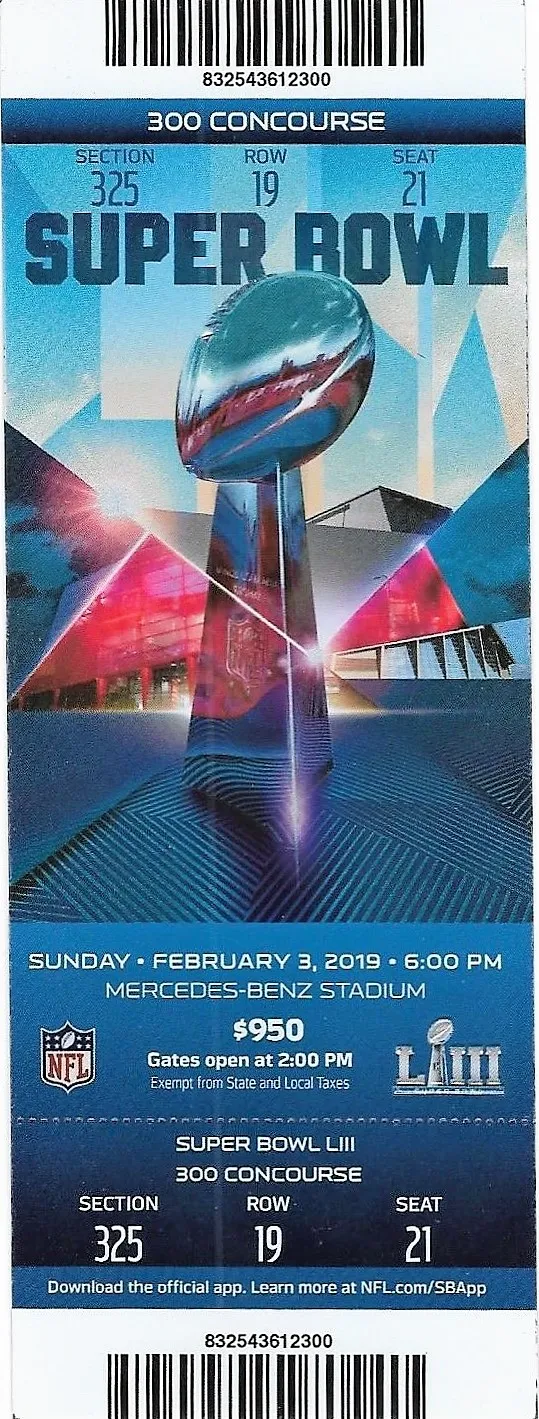 Super Bowl T          Ticket