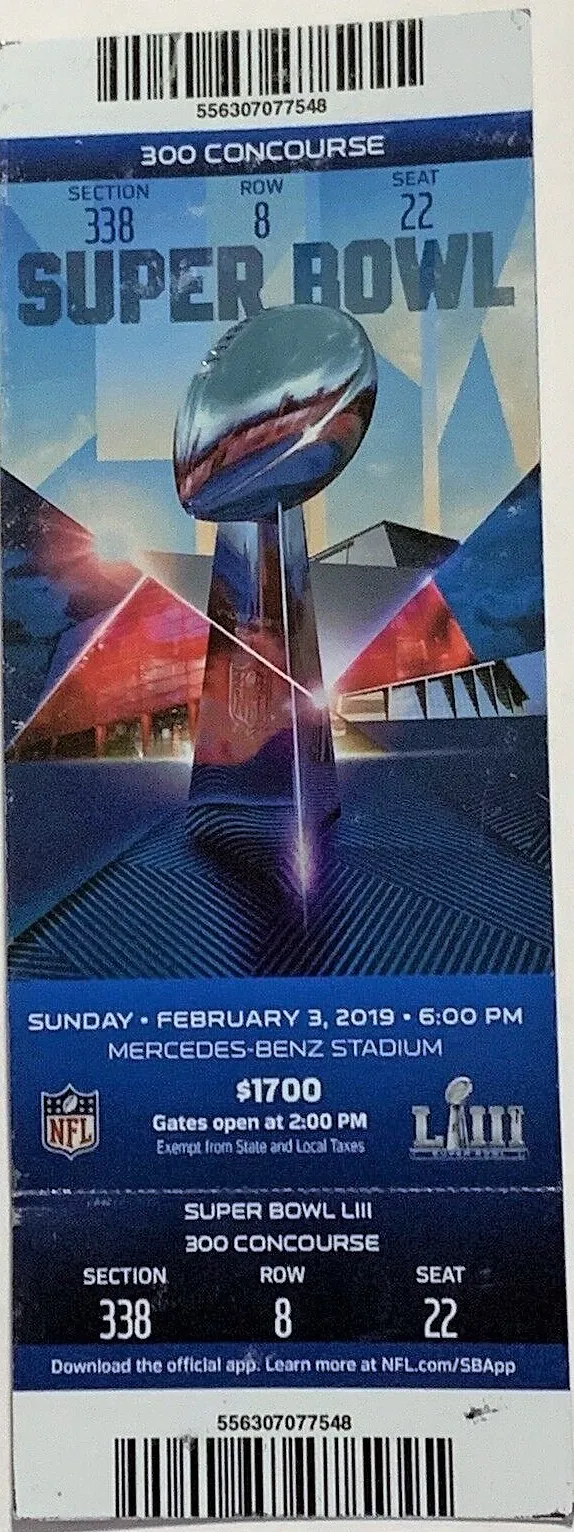 Super Bowl T          Ticket