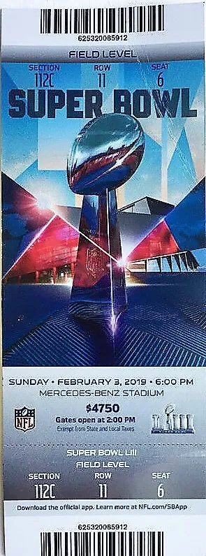 Super Bowl T          Ticket