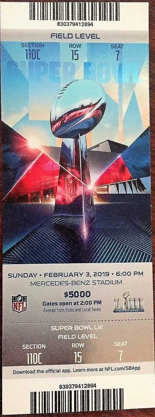 Super Bowl T          Ticket