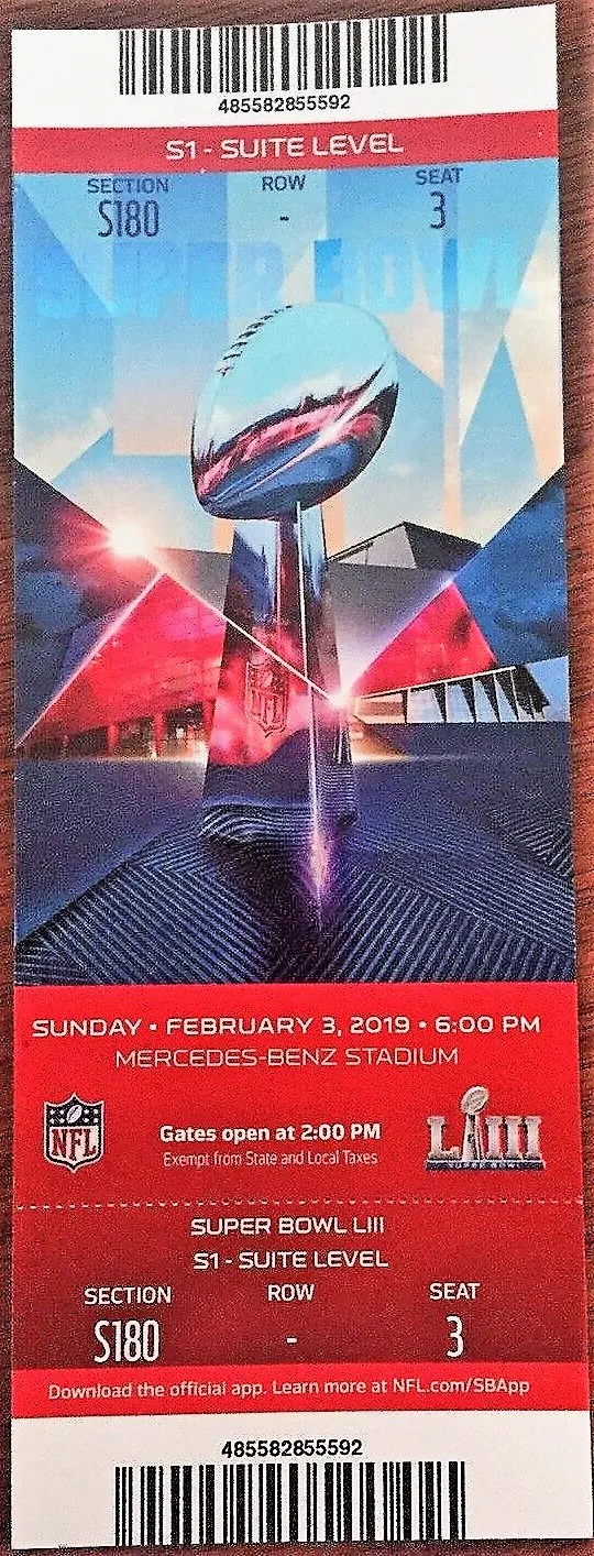 Super Bowl T          Ticket
