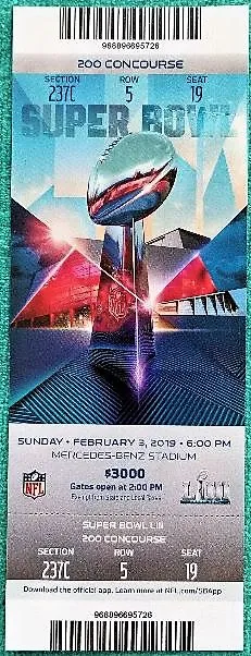 Super Bowl T          Ticket