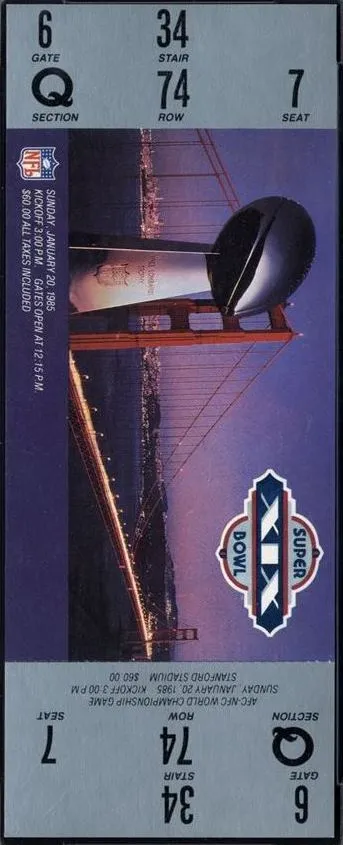 Super Bowl T          Ticket