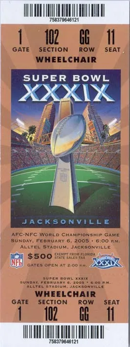 Super Bowl T          Ticket