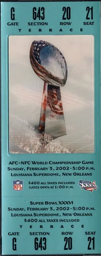 Super Bowl T          Ticket