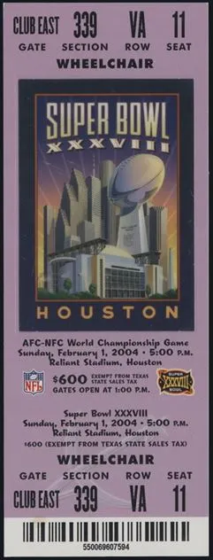 Super Bowl T          Ticket