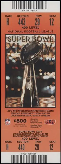 Super Bowl T          Ticket