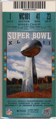 Super Bowl T          Ticket